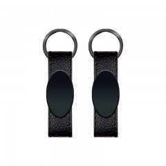 2403 Çift Taraflı Metal Suni̇ Deri̇ Anahtarlık